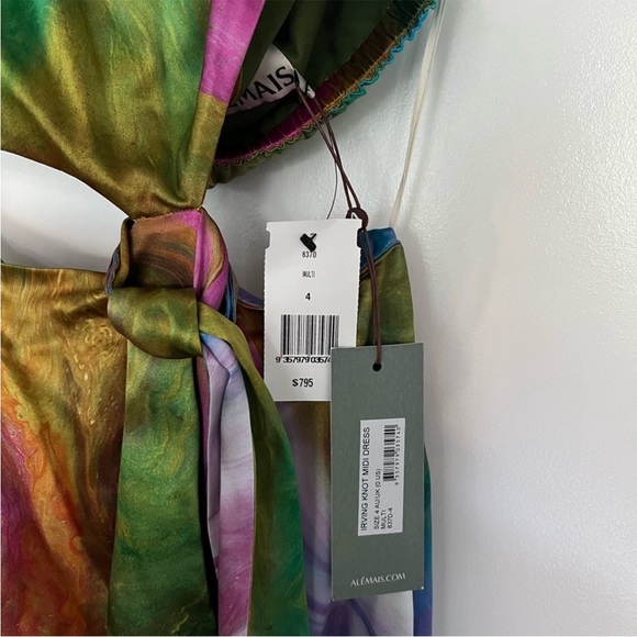 Alemais Irving Knot Midi Dress In Multi - Picture 7 of 9